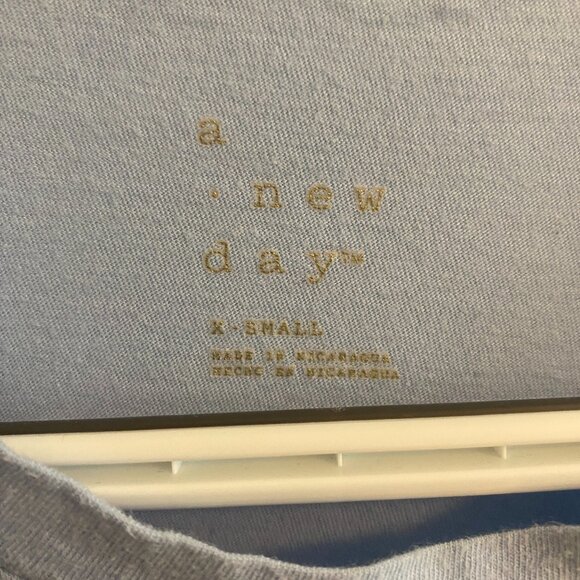 A NEW DAY Pale Blue Crew Neck Short Sleeve T Shirt Size XS - Picture 3 of 6
